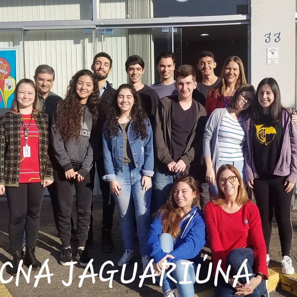 Alunos do CNA de Jaguarina que participaram da atividade