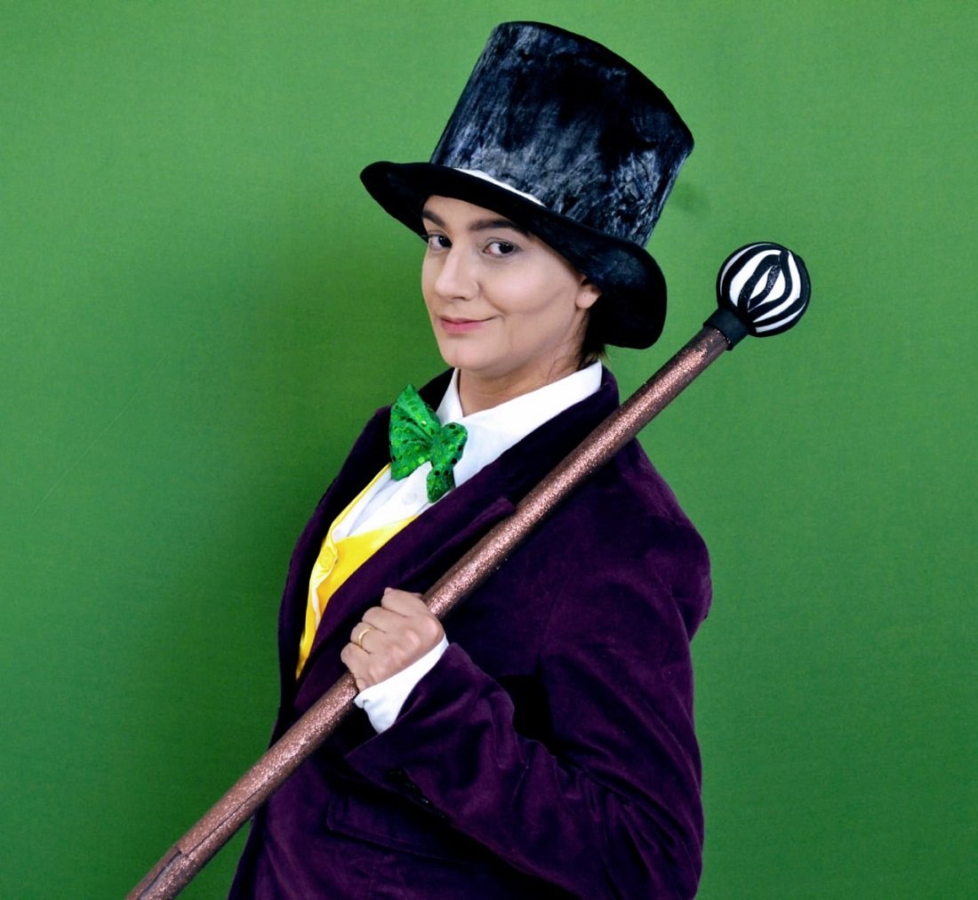 Personagem Willy Wonka espera o pblico para quatro sesses neste final de semana
