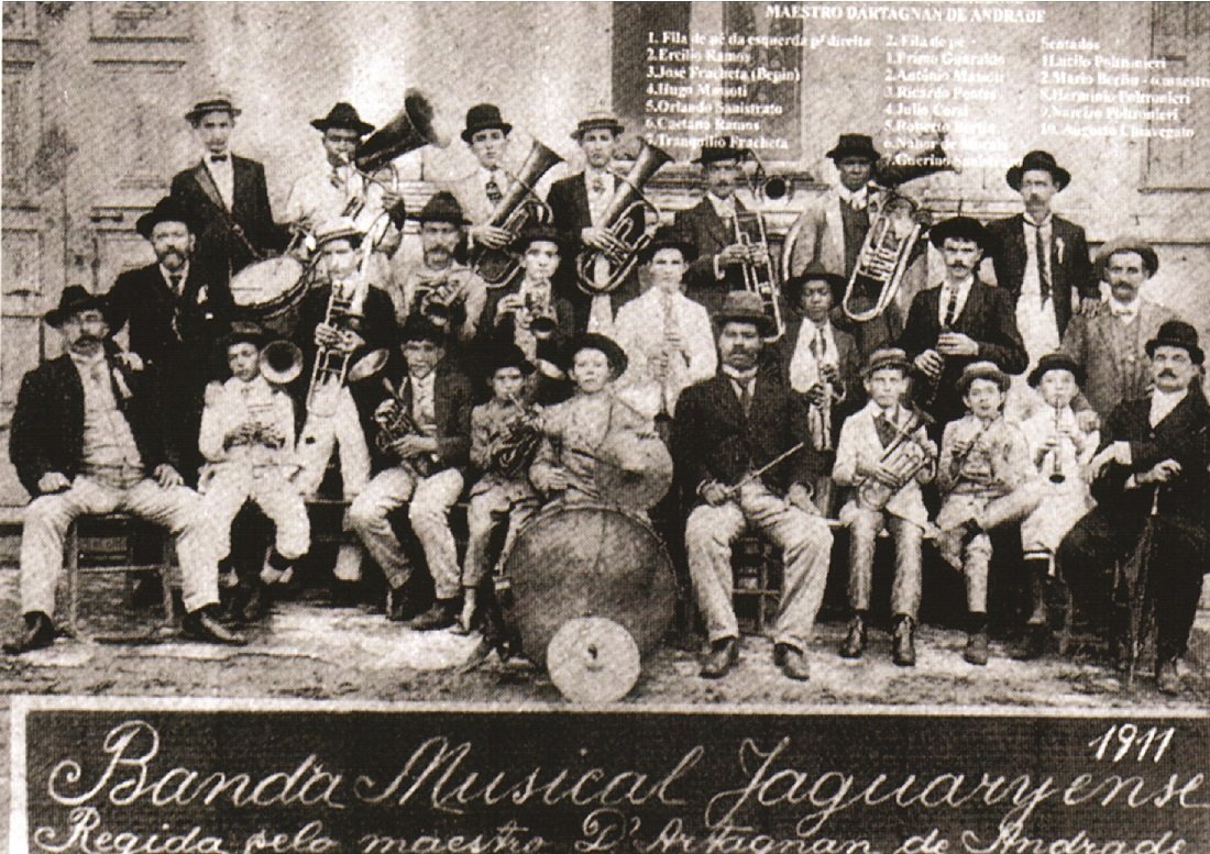 Formada em 1911, Banda Jaguaryense entrou para a histria das bandas de Jaguarina (Acervo Casa da Memria)