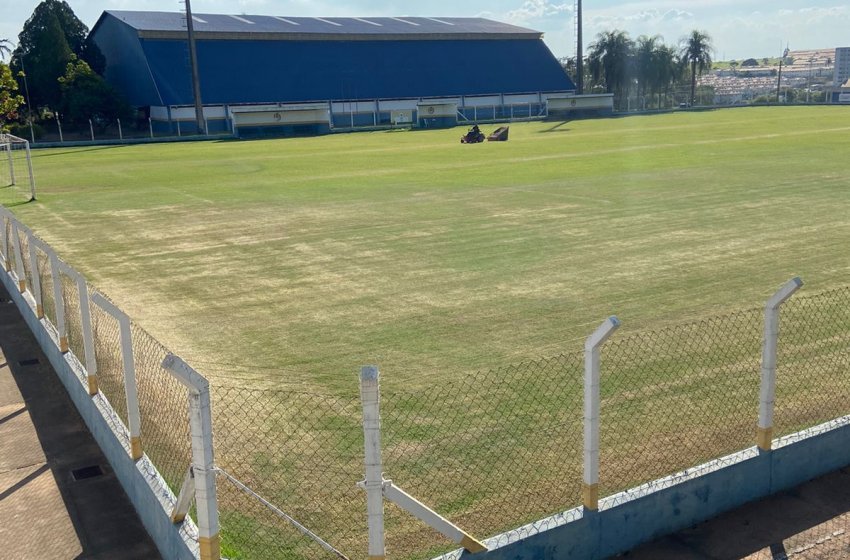 Campo do Centro de Lazer preparado para receber a final do campeonato (Foto Ivair Oliveira)