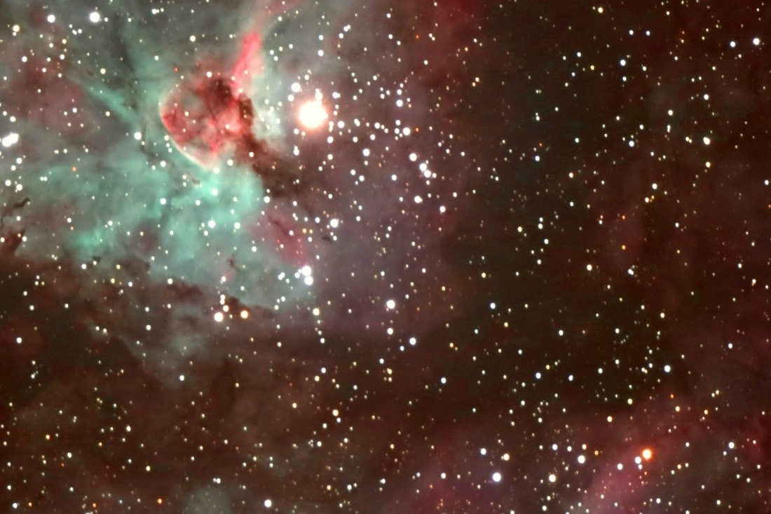 Nebulosa Eta de Carina fotografada pelo Polo Astronmico