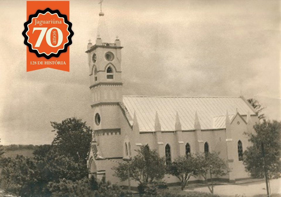 Igreja Centenária de Santa Maria: marco de fundação de Jaguariúna (Acervo Casa da Memória)