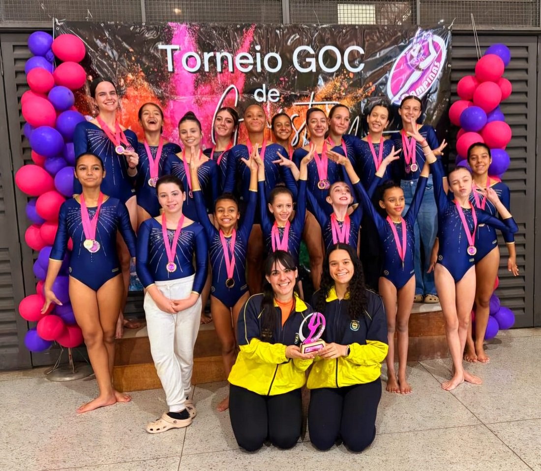 Ginastas de Jaguariúna se destacam em primeira competição de 2025 e equipe fica em 2º lugar (Foto divulgação)