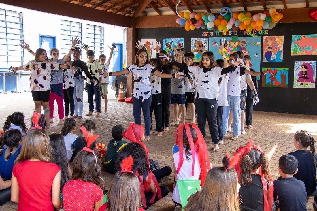 Escola realizou diversas atividades ligadas ao folclore (Foto Thiago Carvalho)