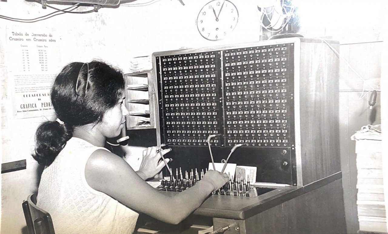 A telefonista Adair Bodini era uma das funcion�rias do Centro Telef�nico (Foto fam�lia)