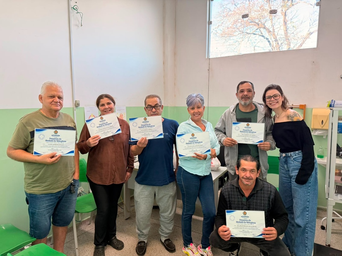Nesta turma, seis pessoas finalizaram o tratamento, reforçando o compromisso do município com a promoção da saúde (Foto divulgação)