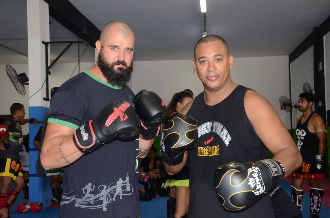 Professor Edinho e vice-presidente da Federa��o Paulista Vlad Henrique