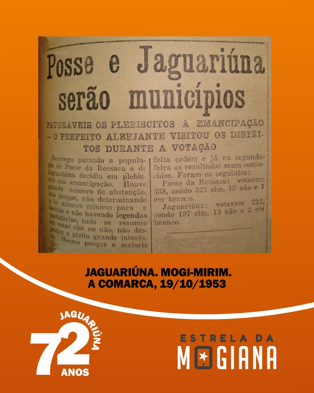 Imagem do jornal da época (Acervo Casa da Memória)