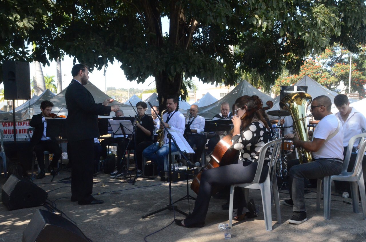 No domingo passado, a banda fez uma apresenta��o no Centro Cultural de Jaguari�na