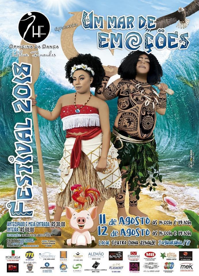 Cartaz de divulgao do espetculo que acontece no Teatro Municipal de Jaguarina