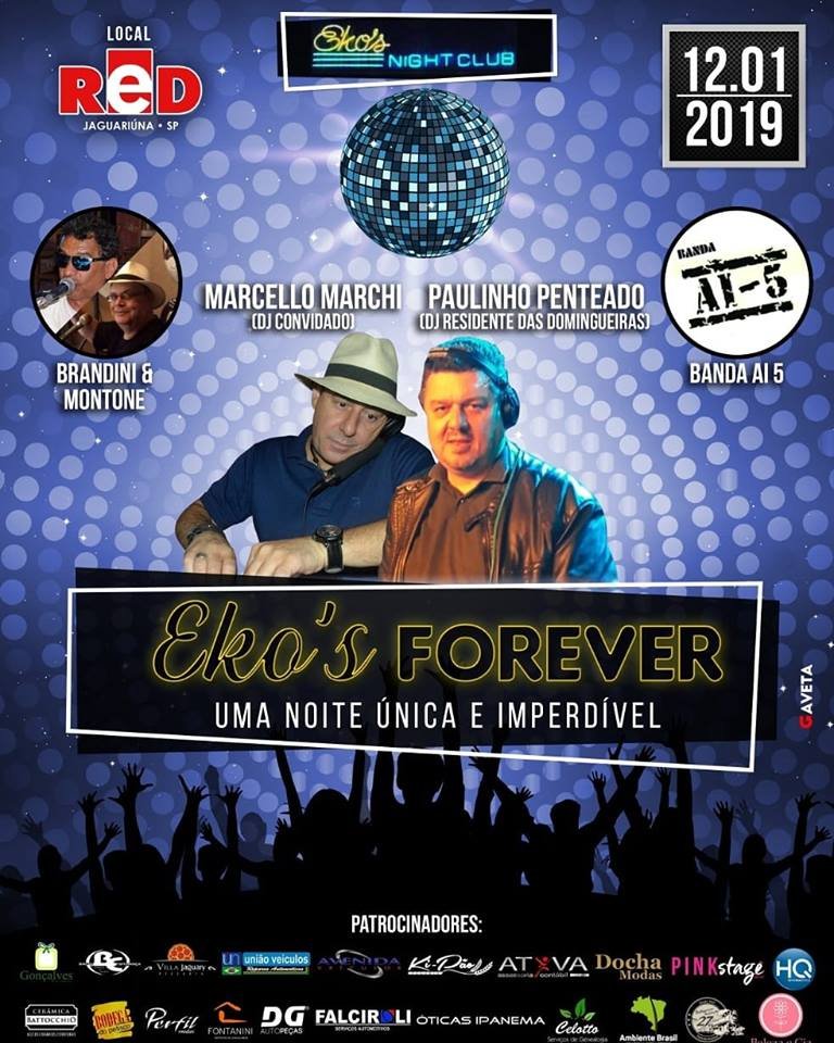 Cartaz da festa que acontece na noite no Red 