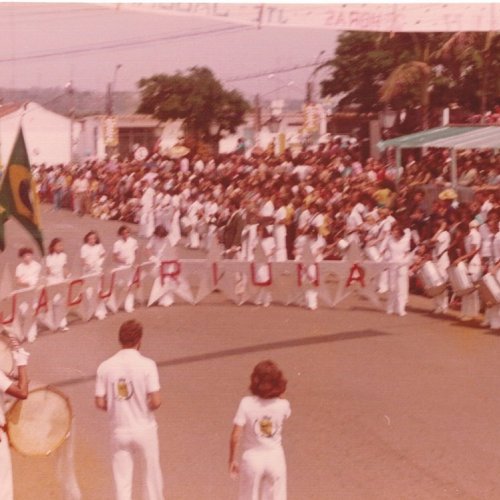 O nome de Jaguarina era sempre destacado durante os desfiles cvicos (Foto Casa da Memria Padre Gomes)