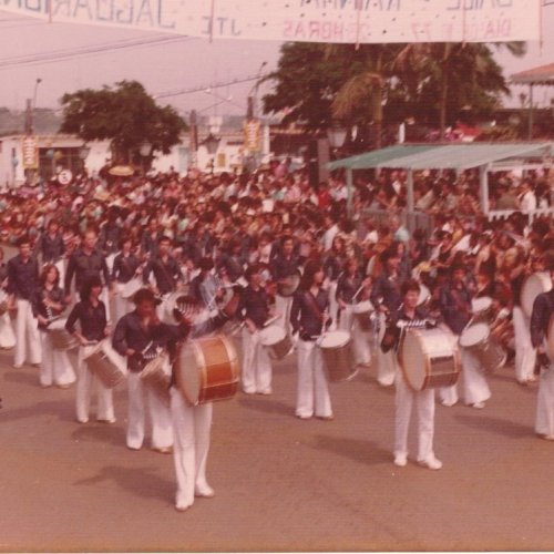 O som das fanfarras animavam os desfiles e eram o ponto das apresentaes (Foto Casa da Memria Padre Gomes) 