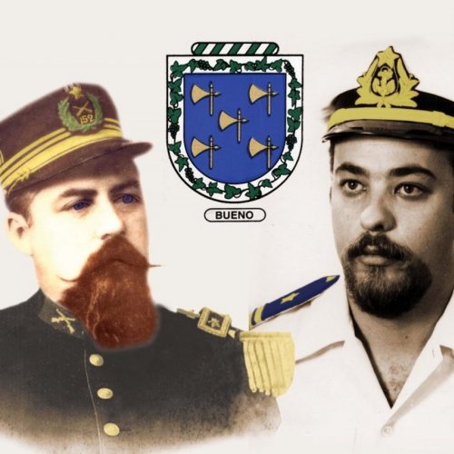 Famlia Bueno - Montagem mostra a foto do coronel Amncio Bueno, fundador de Jaguarina e do bisneto Mrcio Bueno (Acervo Blog Amncio Bueno) 