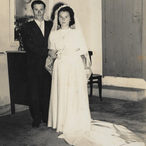 Adelmo e Beatriz aps o casamento (Acervo da famlia de Beatriz) 