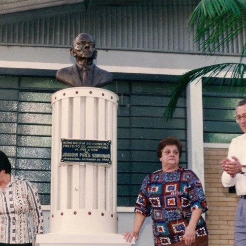 Homenagem ao primeiro prefeito Joaquim Pires Sobrinho, Quinzinho (Acervo Casa da Memria Padre Gomes) 