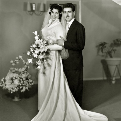 Moacir Mantovani e Lourdes Ribeiro, casamento em 7 de setembro de 1958 (Acervo Casa da Memria Padre Gomes)
