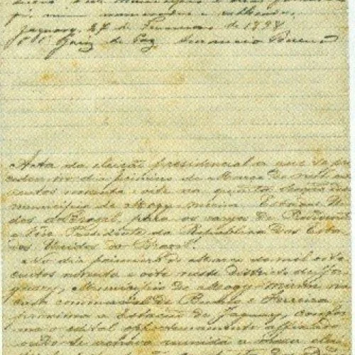 Parte do documento publicado no especial se refere a preparação do distrito para a eleição (Acervo Casa da Memória) 

