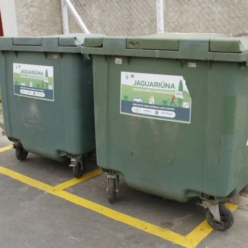 Coleta de lixo urbano de Jaguariúna conta com cerca de 1.500 contêineres distribuídos pelo município