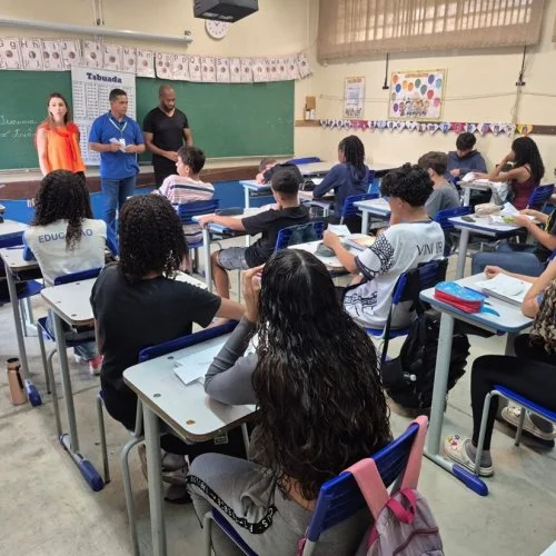 Saúde e Educação de Jaguariúna encerram Campanha Maio Amarelo na Escola Mário Bergamasco 